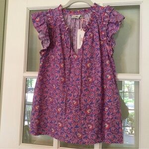 Vineyard Vines Katama tike ruffle top